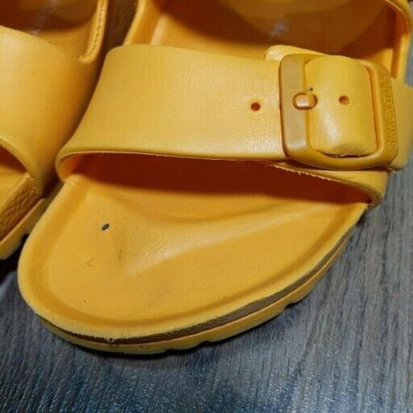 Birkenstock Arizona Orange EVA Double Buckle Strap Slide Sandals Size 36 - Picture 5 of 7